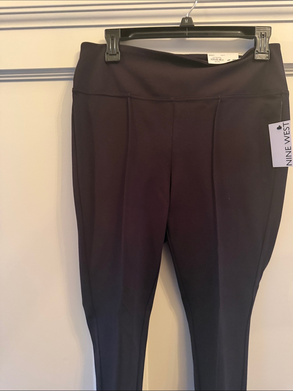 Nine West Black Ponte Pull-On Ankle Leggings